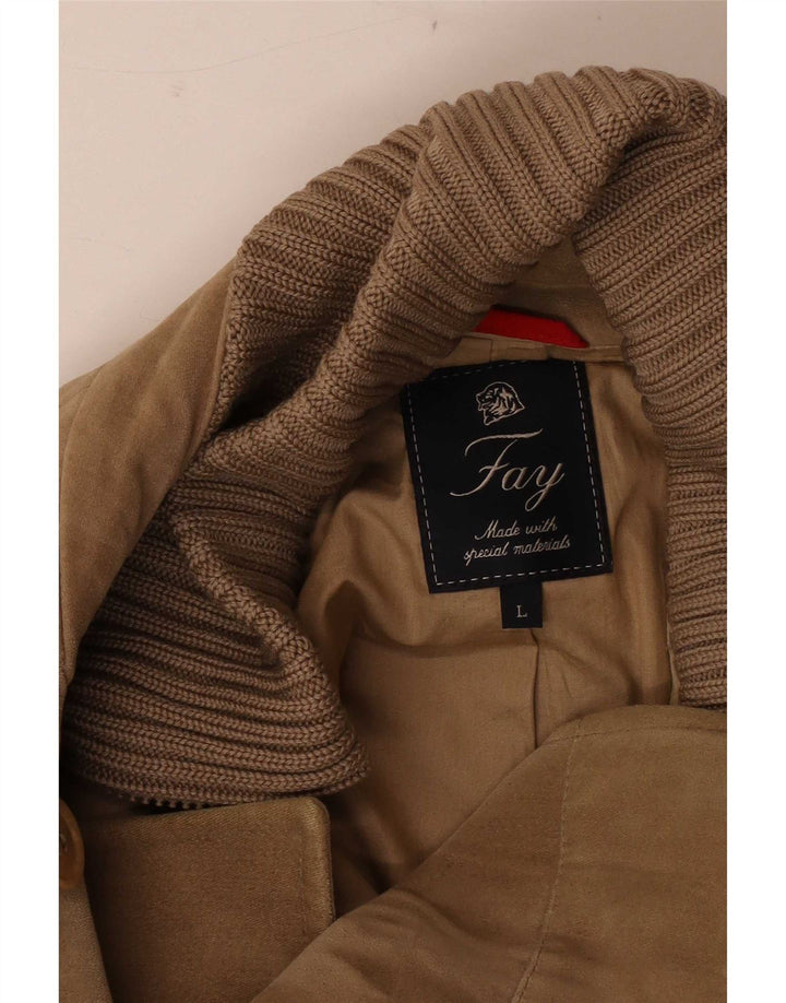 Giacca blazer doppiopetto da uomo Fay UK 40 grande beige