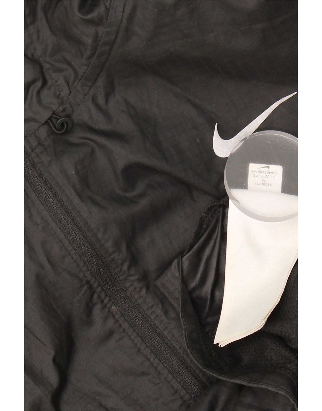 Giacca antipioggia con cappuccio da donna Nike UK 14 medio nero poliestere