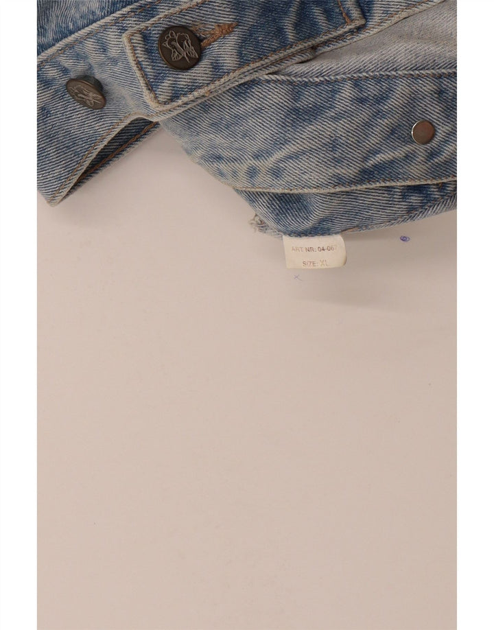 Giacca in denim da donna Ragazza UK 14 XL Blu cotone