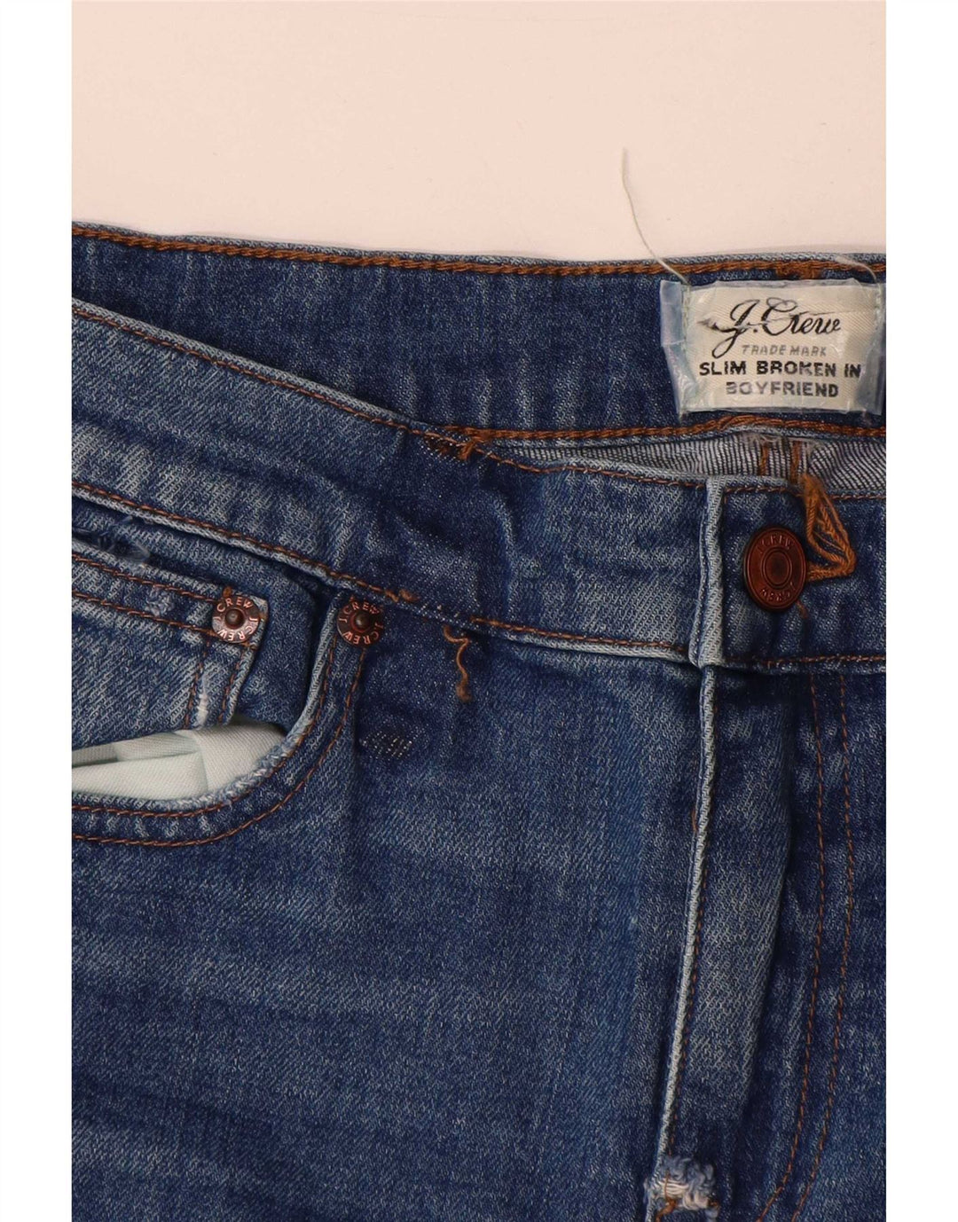 Jeans slim invecchiati Boyfriend da donna J. Crew W28 L26 Blu