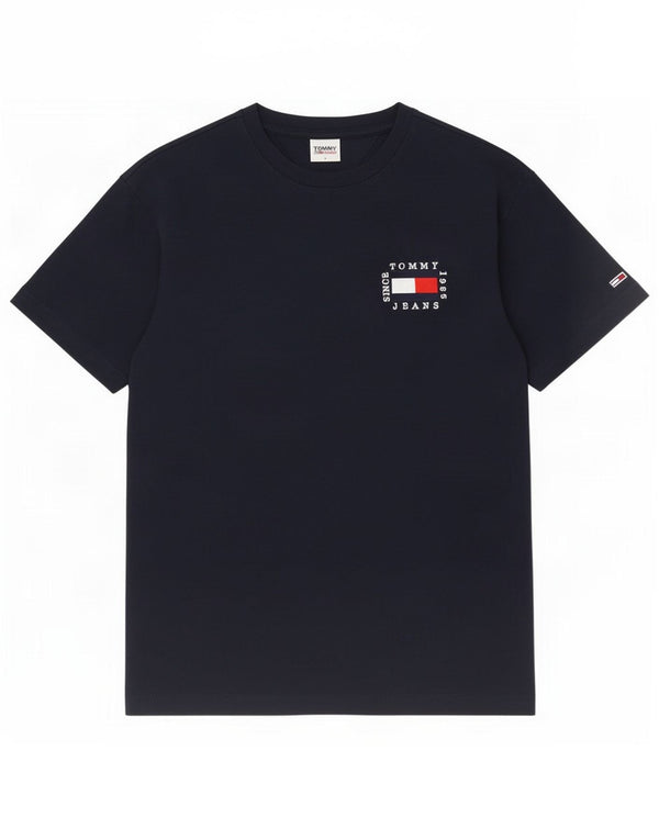 Tommy Hilfiger Mens Graphic T-Shirt Top Small Navy Blue Cotton