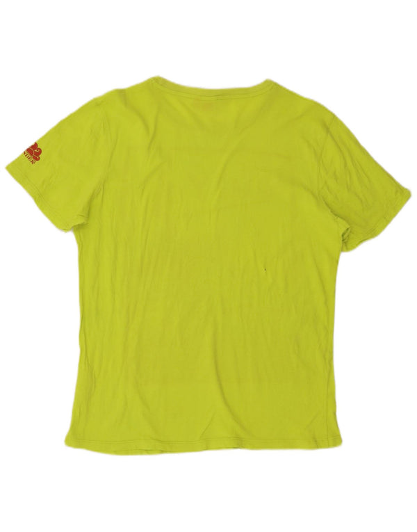 Sundek Mens Graphic T-Shirt Top Large Green Cotton