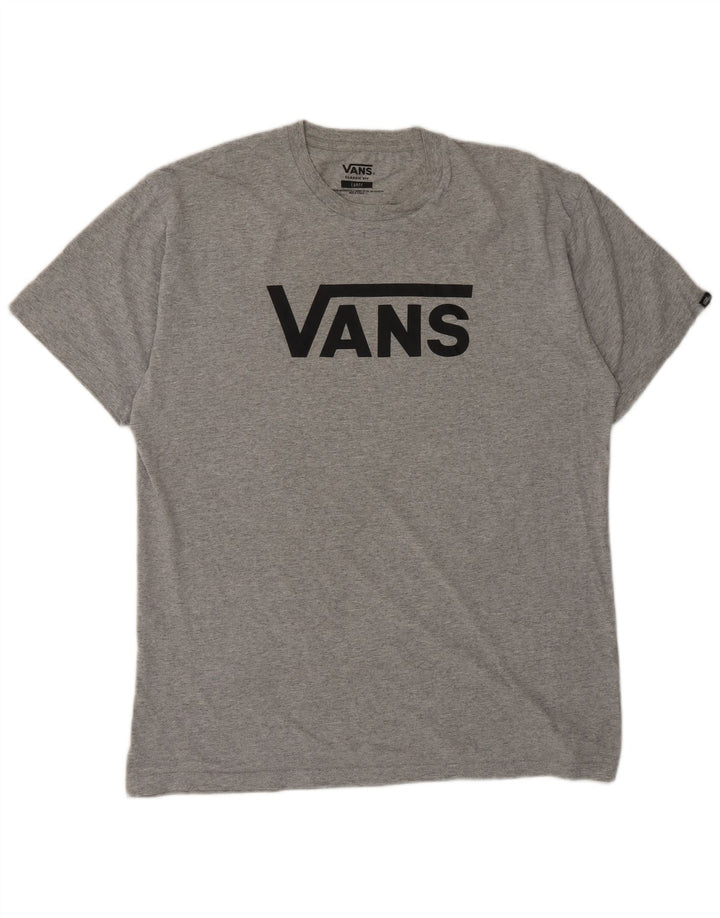 T-shirt grafica da uomo con vestibilità classica Vans, taglia grande, in cotone grigio