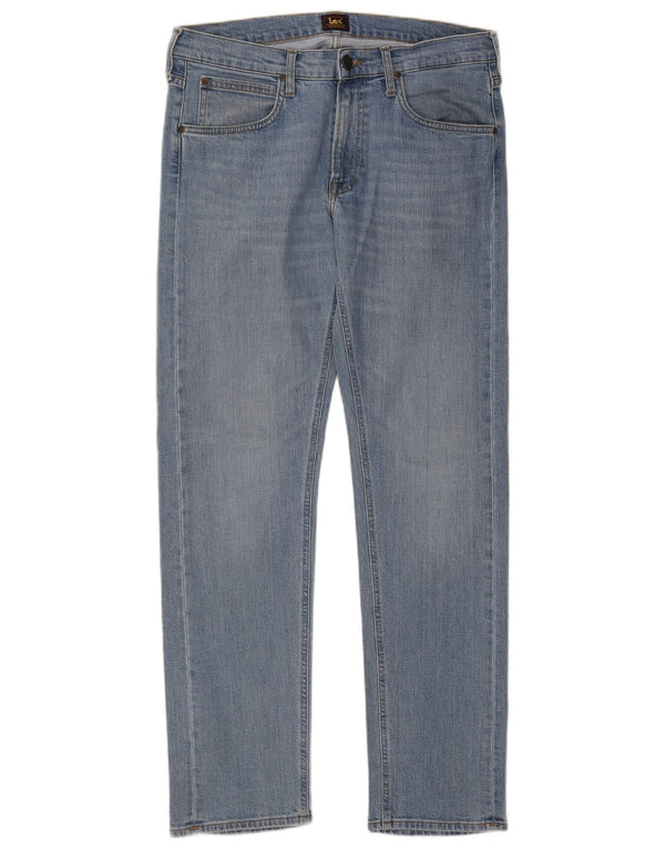 Lee Mens Daren Zip Fly Slim Jeans W32 L32 Blue Cotton