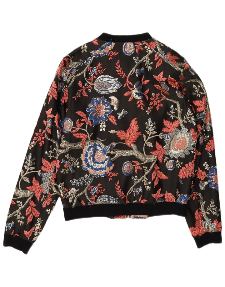 Giubbotto bomber da donna Guess UK 6 XS poliestere floreale nero