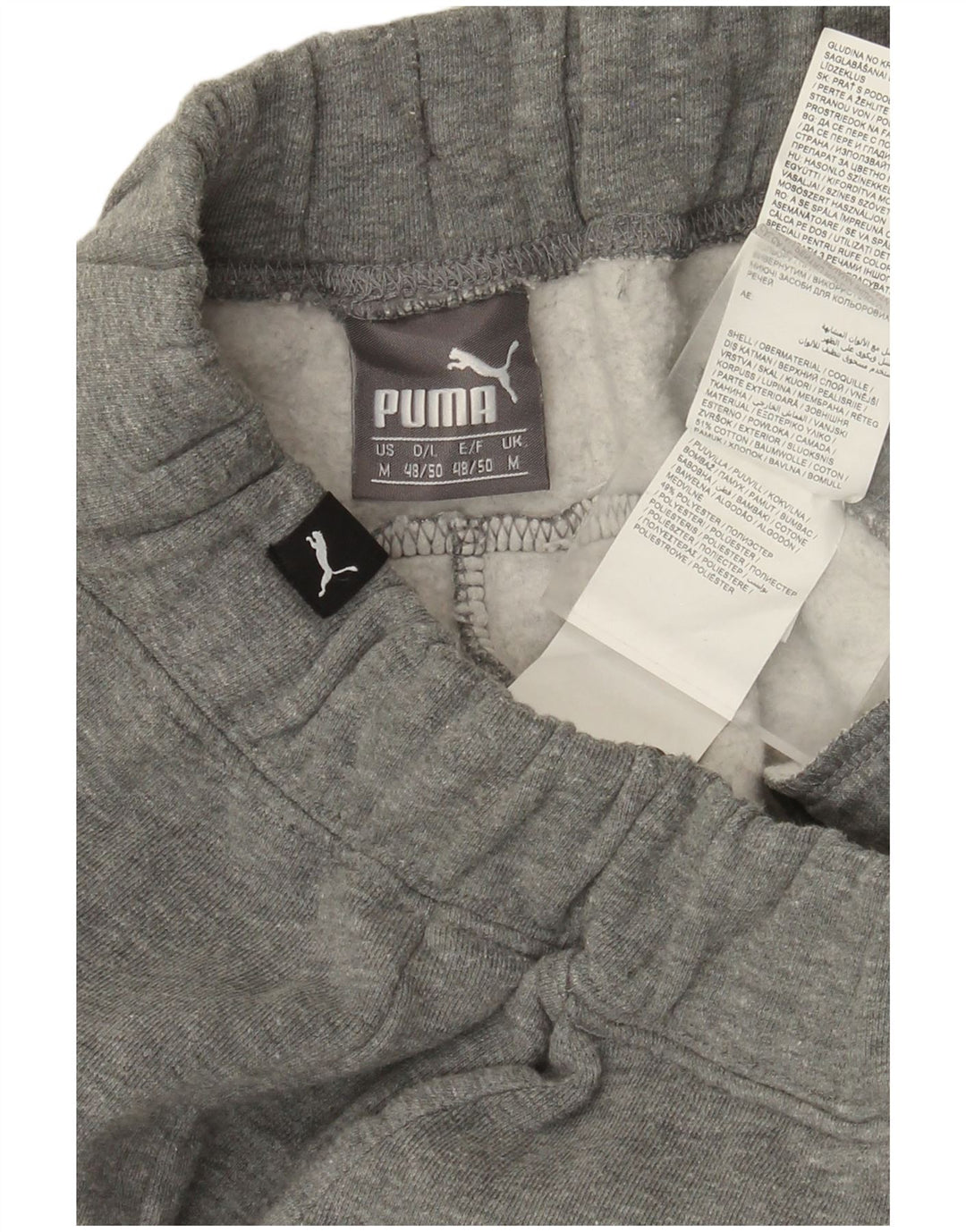 Pantaloni da tuta grafica da uomo Puma Joggers in cotone grigio medio