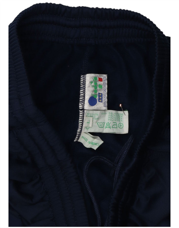 Pantaloni da tuta da uomo Diadora Large in poliestere blu navy