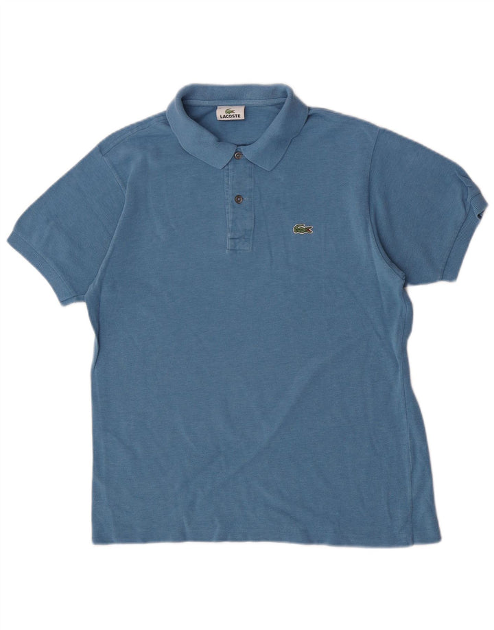 Polo da uomo Lacoste taglia 4 in cotone blu medio