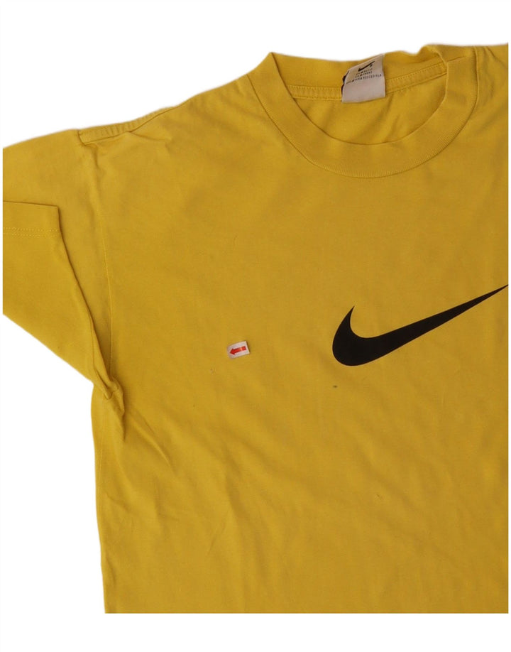 T-shirt grafica NIKE da bambino 13-14 anni XL in cotone giallo