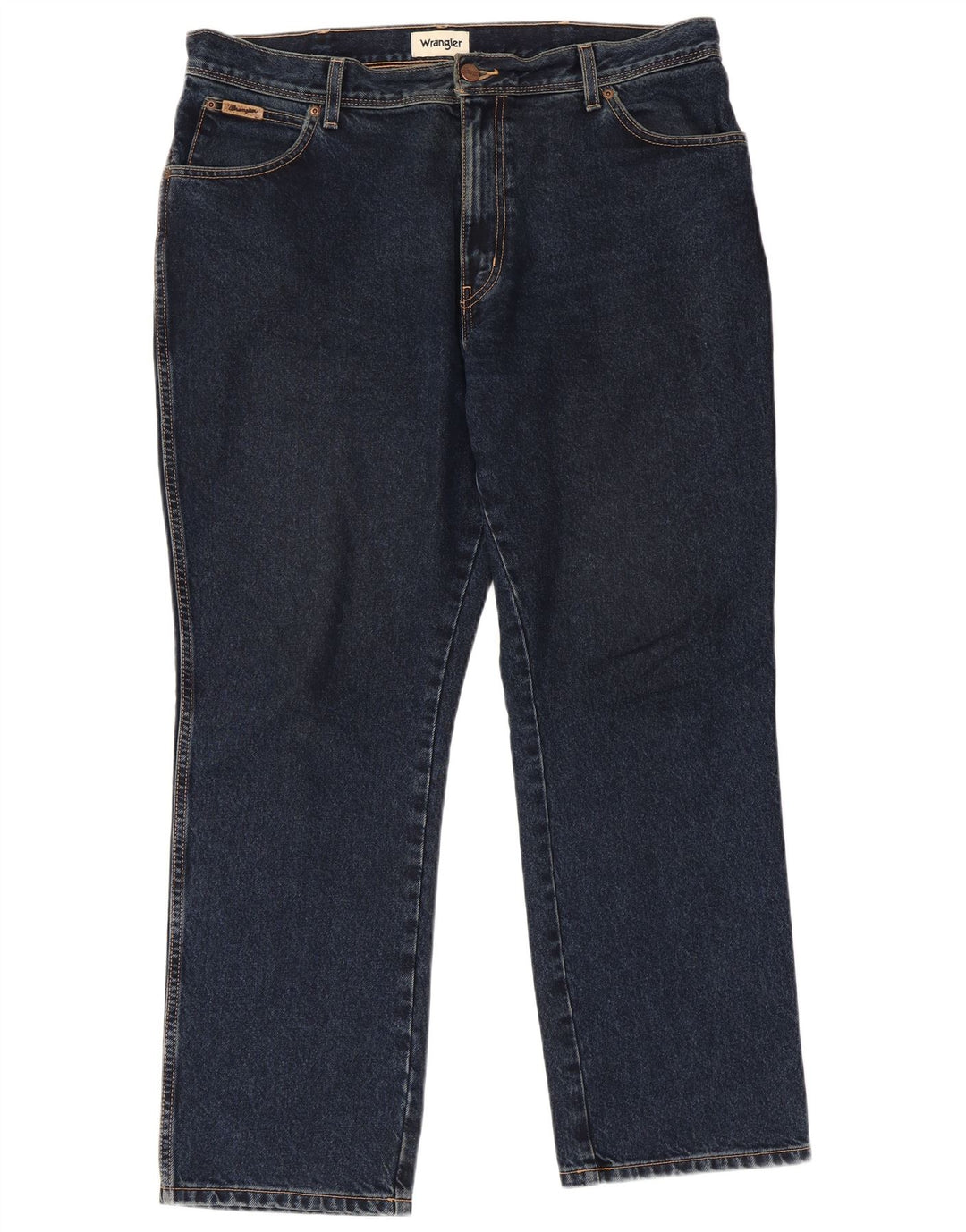 Jeans dritti da uomo WRANGLER W38 L30 cotone blu navy