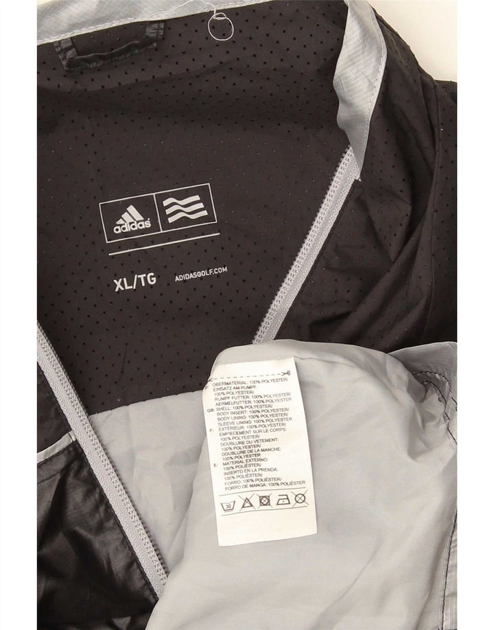 Giacca antipioggia da uomo Adidas UK 42 XL Poliestere color block nero