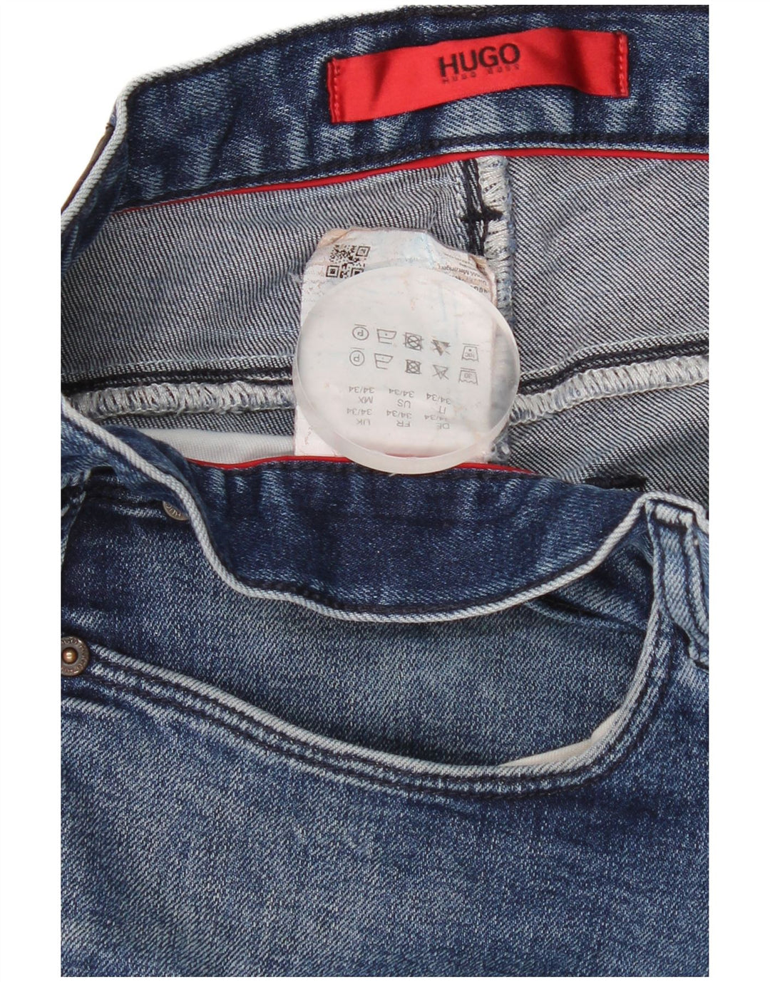 Jeans slim da uomo Hugo Boss W34 L34 cotone blu