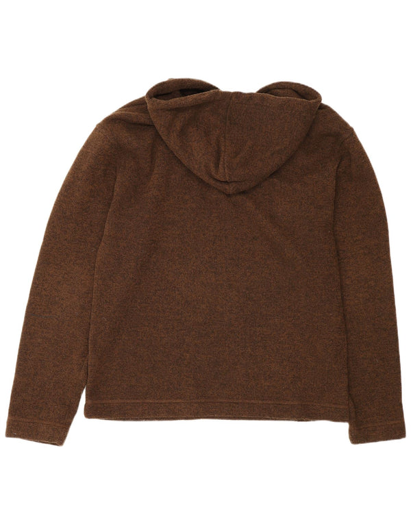 Maglione con cappuccio Sherpa da uomo Weird Fish Poliestere chiazzato marrone medio