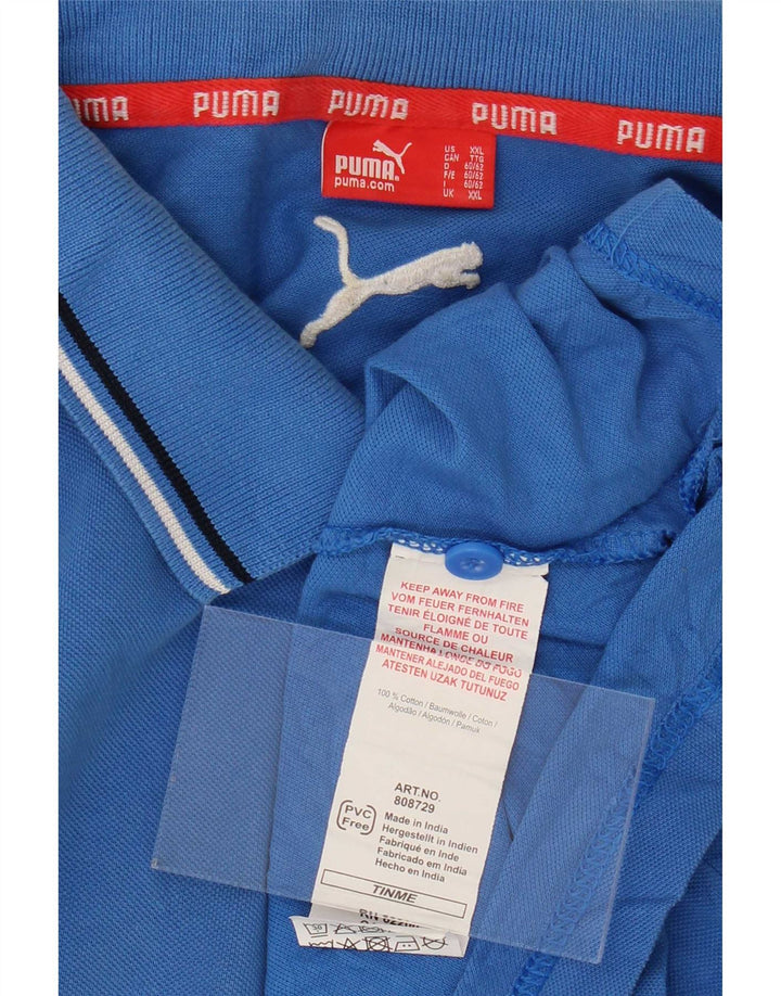 Polo Puma da uomo 2XL in cotone blu