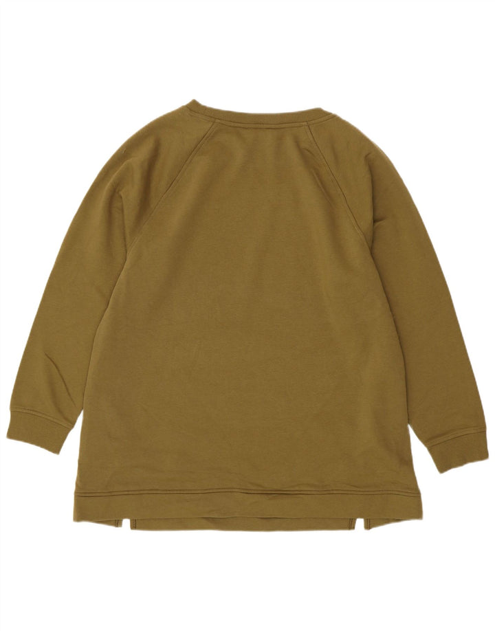 Felpa da donna Marks & Spencer UK 16 grande cotone kaki