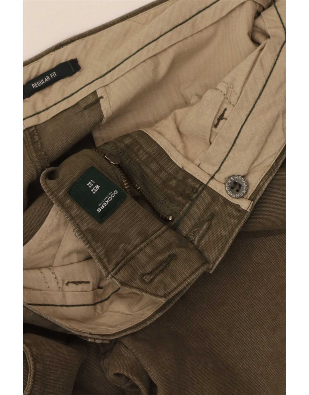 Pantaloni chino da uomo vestibilità regolare Dockers W32 L32 kaki