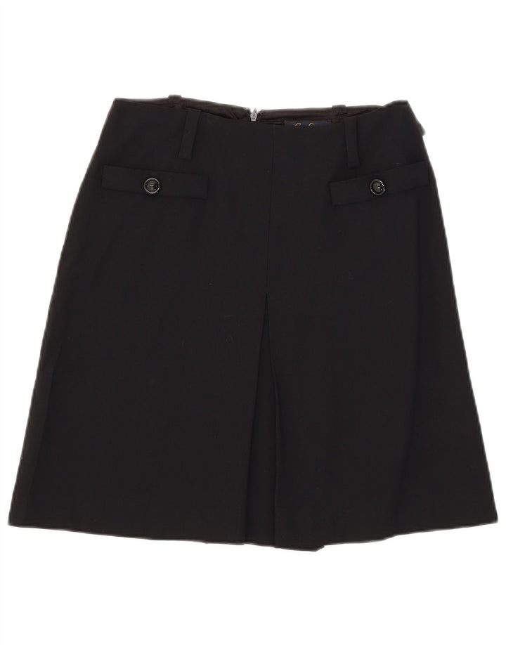 Gonna a trapezio da donna Luisa Spagnoli IT 40 piccola W28 viscosa nera