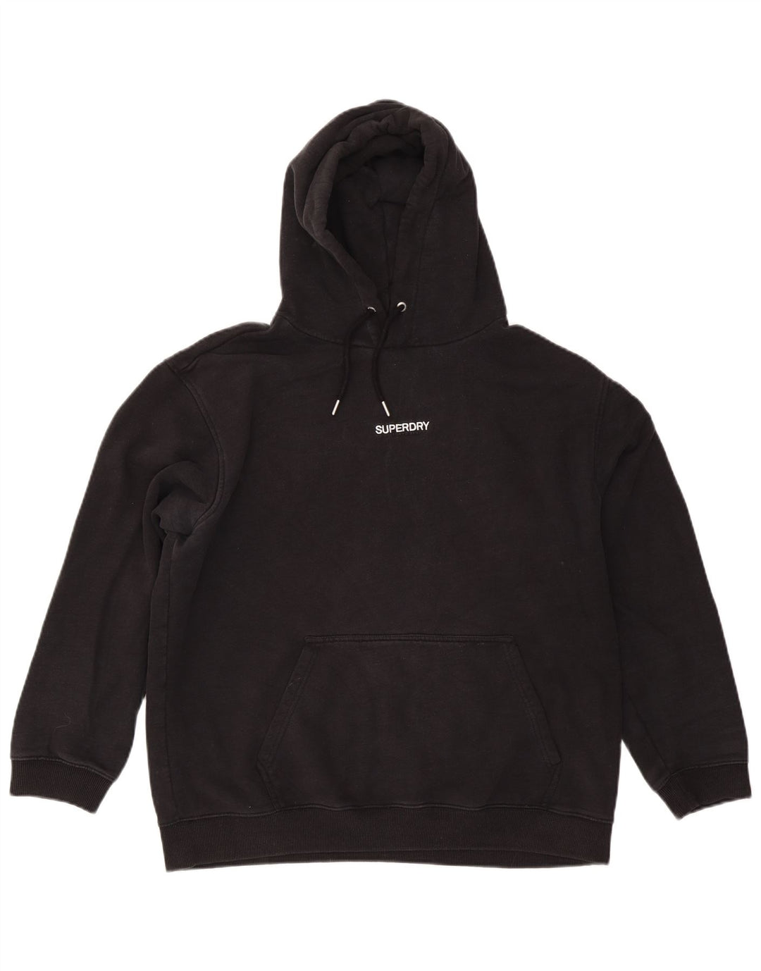Felpa con cappuccio da uomo Superdry XL in cotone nero