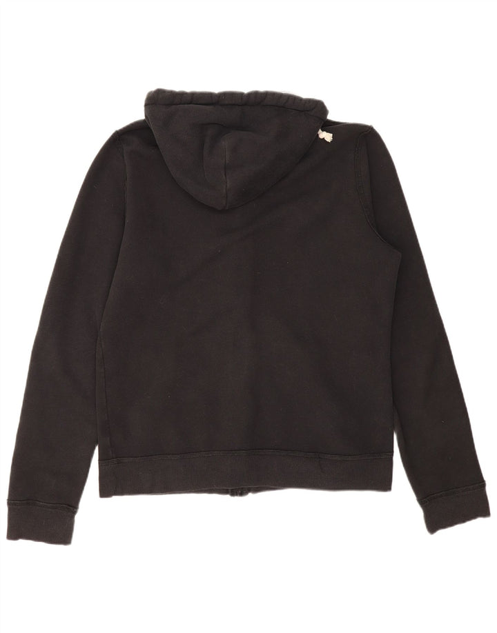 HOLLISTER Mens Zip Hoodie Sweater Medium Black Cotton