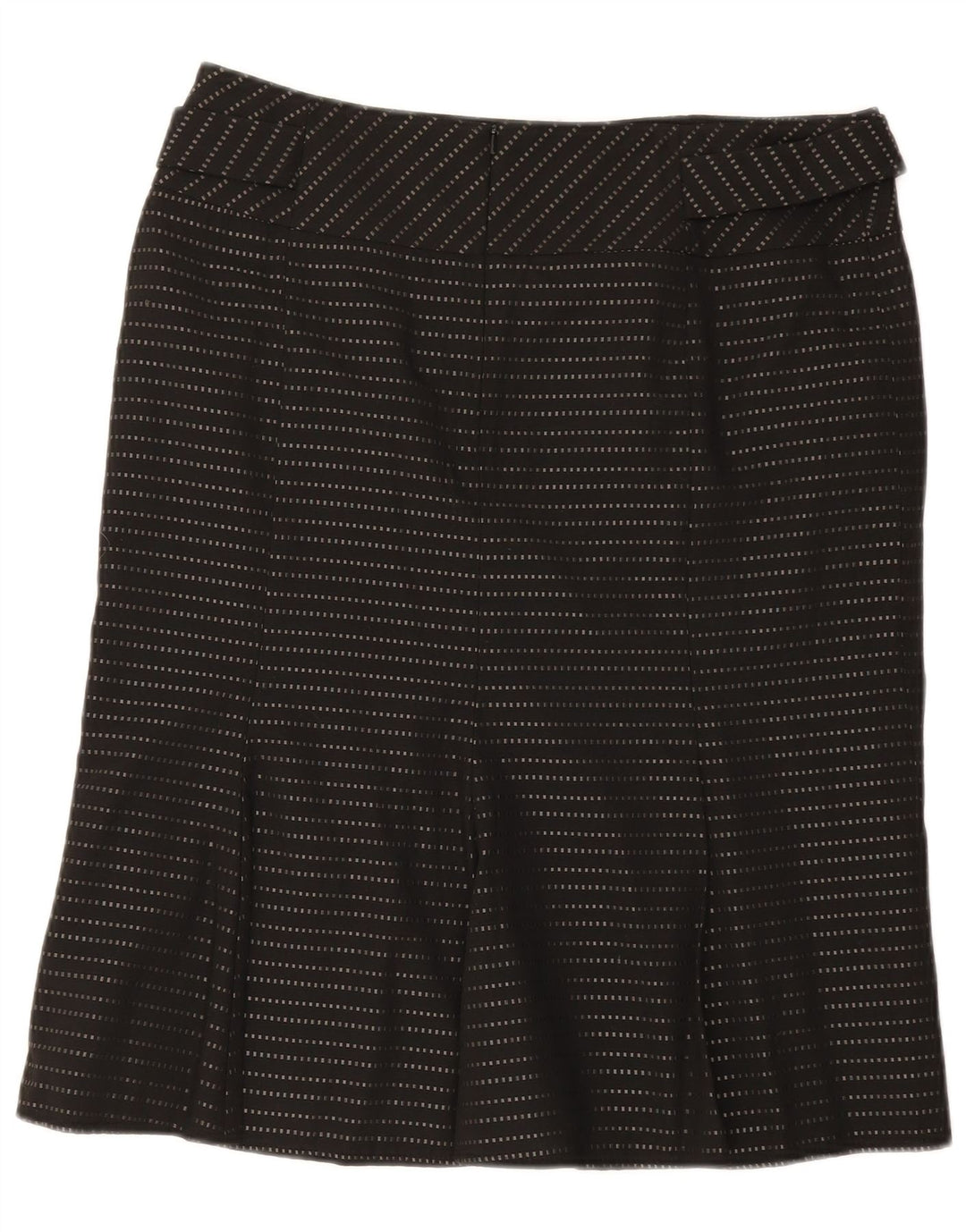 Gonna dritta midi da donna Principles UK 14 media W32 gessata nera