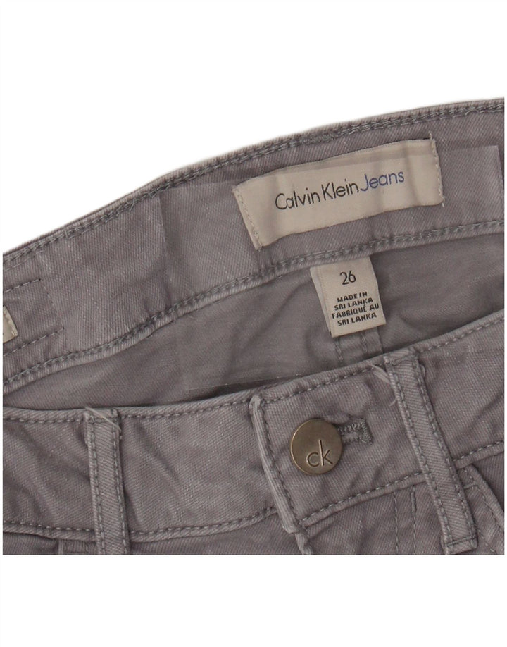 CALVIN KLEIN Pantaloni casual skinny da donna W26 L27 Grigi