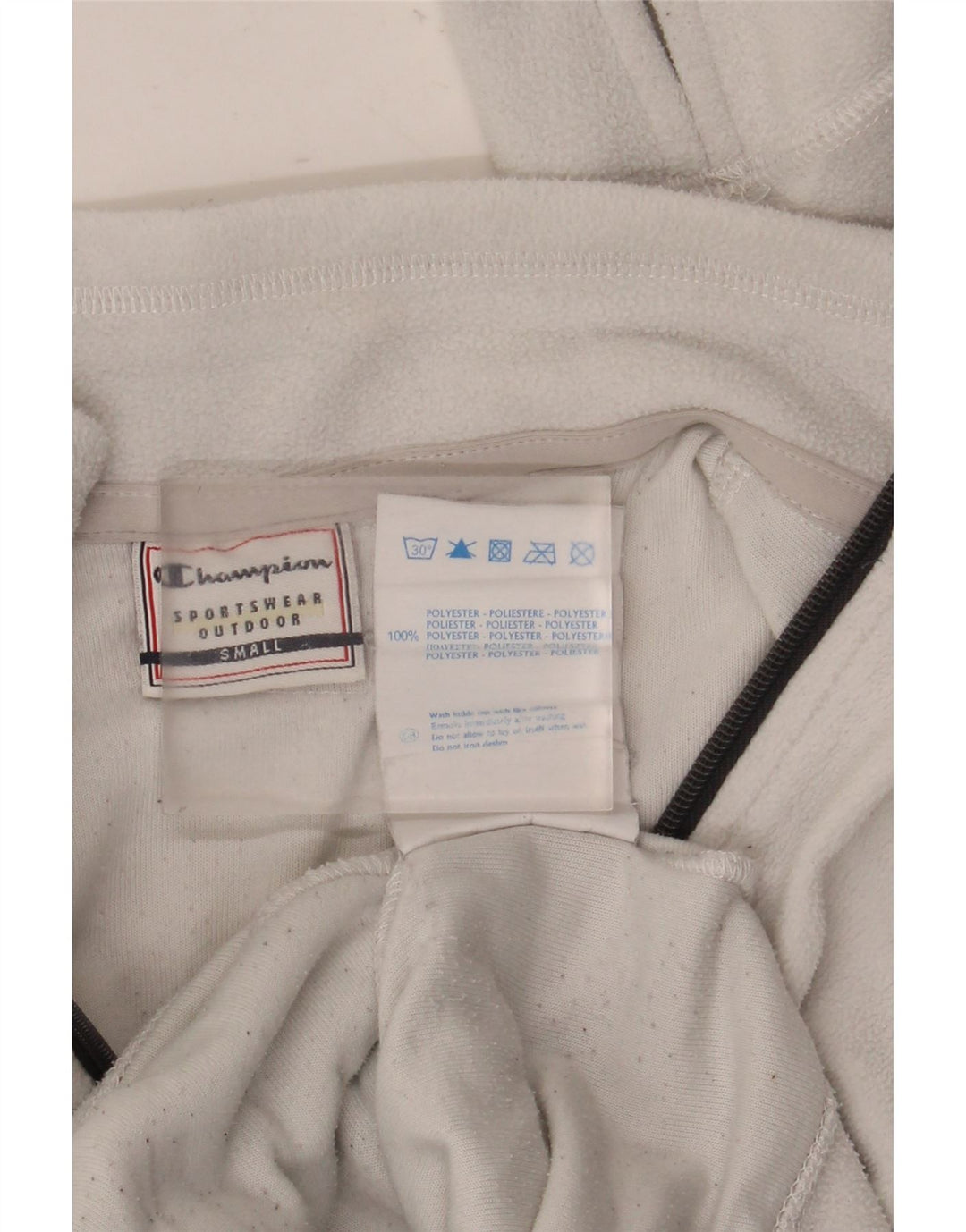 Giacca in pile grafica da donna Champion UK 10 Small Poliestere bianco