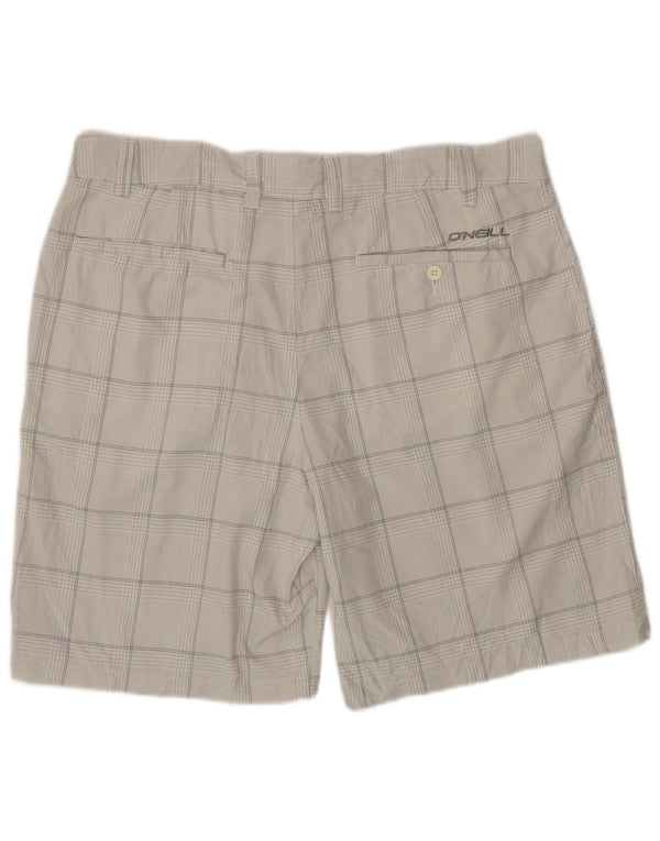 Pantaloncini chino da uomo O'Neill W38 XL poliestere a quadri grigi