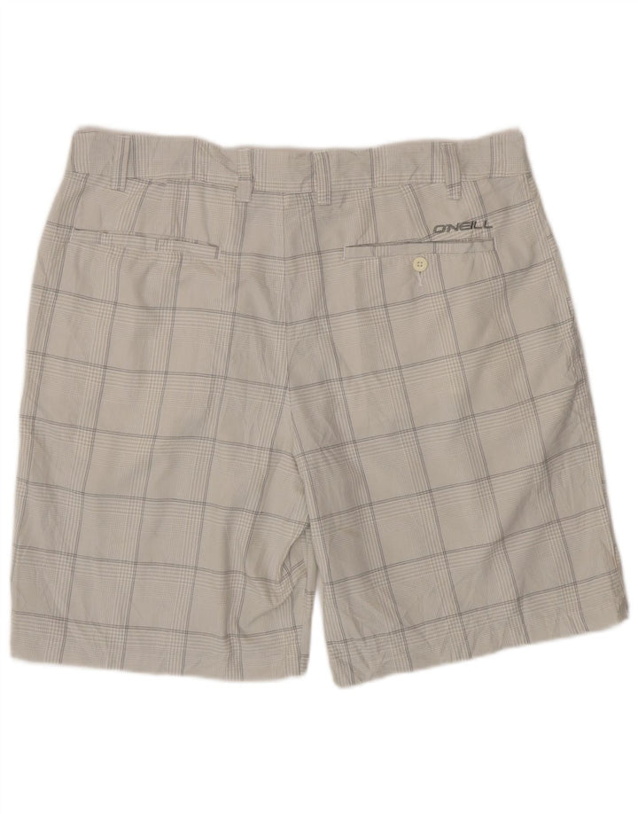 Pantaloncini chino da uomo O'Neill W38 XL poliestere a quadri grigi