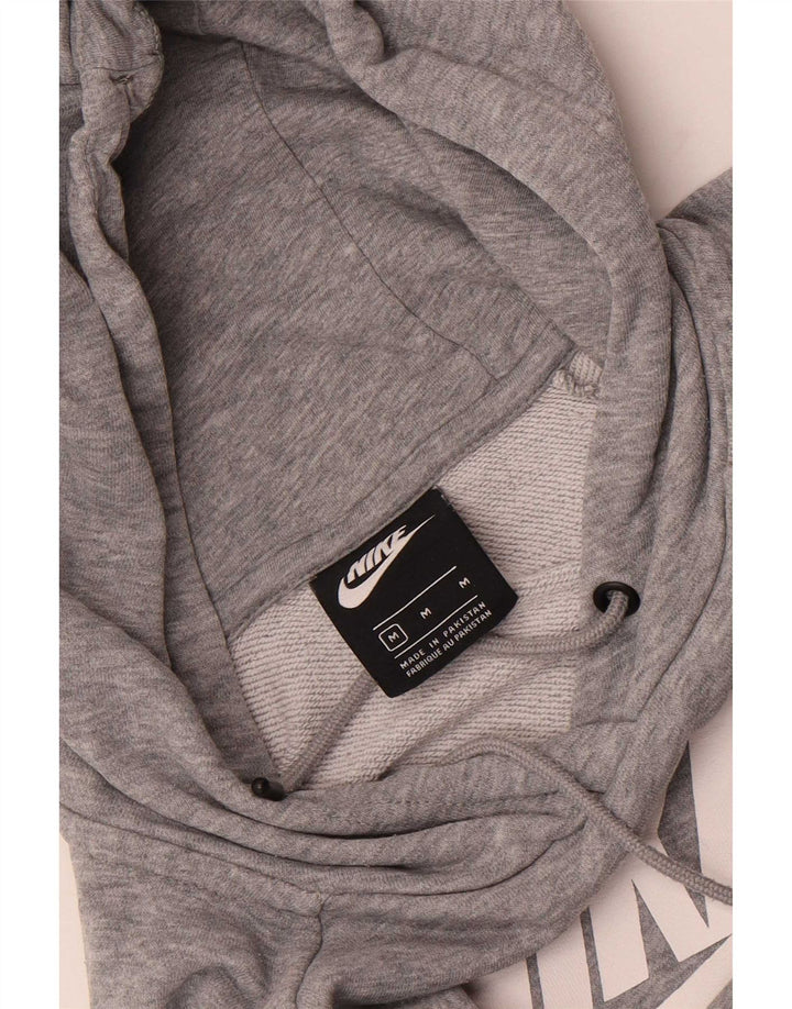 Felpa con cappuccio grafica Nike da donna UK 14 Grigio medio