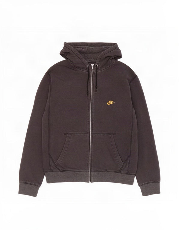 Felpa con cappuccio e zip da uomo Nike UK 42/44 grande cotone grigio