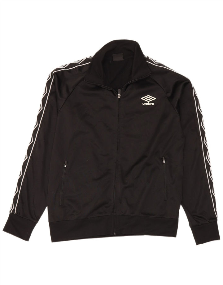 UMBRO Giacca da tuta grafica da uomo in poliestere nero medio