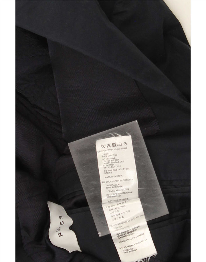 Giacca blazer da uomo a 2 bottoni Reiss UK 42 XL cotone blu navy