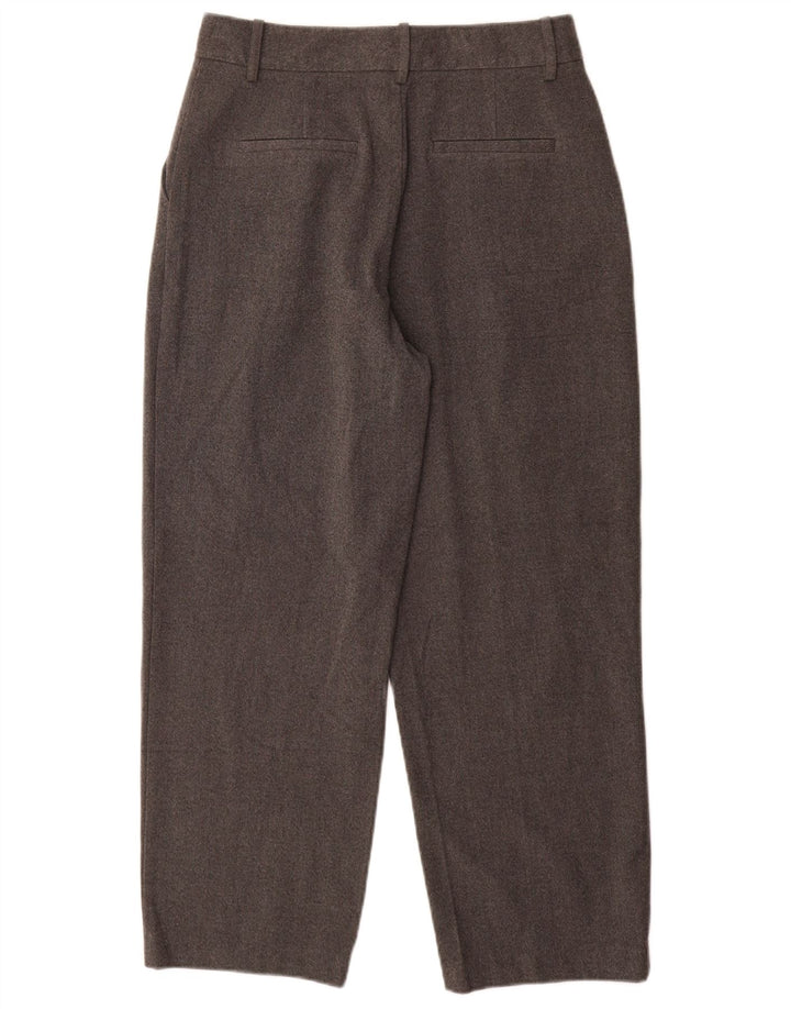 Pantaloni chino con pegging a vita alta da donna Zara medi W28 L27 poliestere grigio