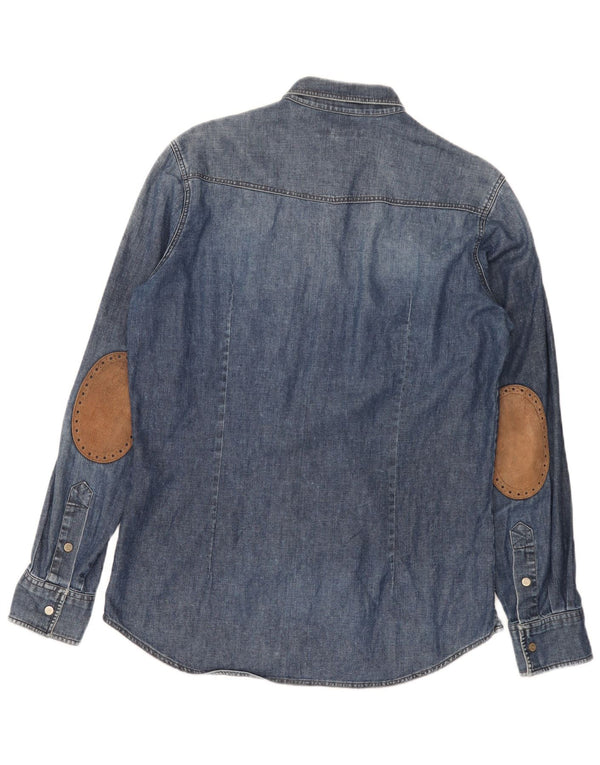 SIVIGLIA Camicia Jeans Uomo Small Blu Cotone