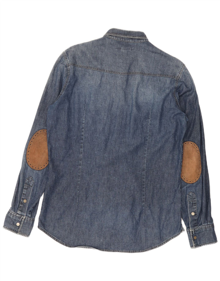 SIVIGLIA Camicia Jeans Uomo Small Blu Cotone