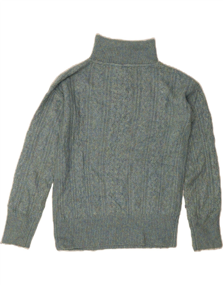 FAT FACE Womens Oversized Zip Neck Jumper Sweater UK 8 Small Blue Nylon Vintage Fat Face and Second-Hand Fat Face from Messina Hembry 