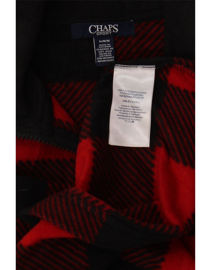 Gilet in pile da donna CHAPS UK 14 poliestere medio a quadri rosso