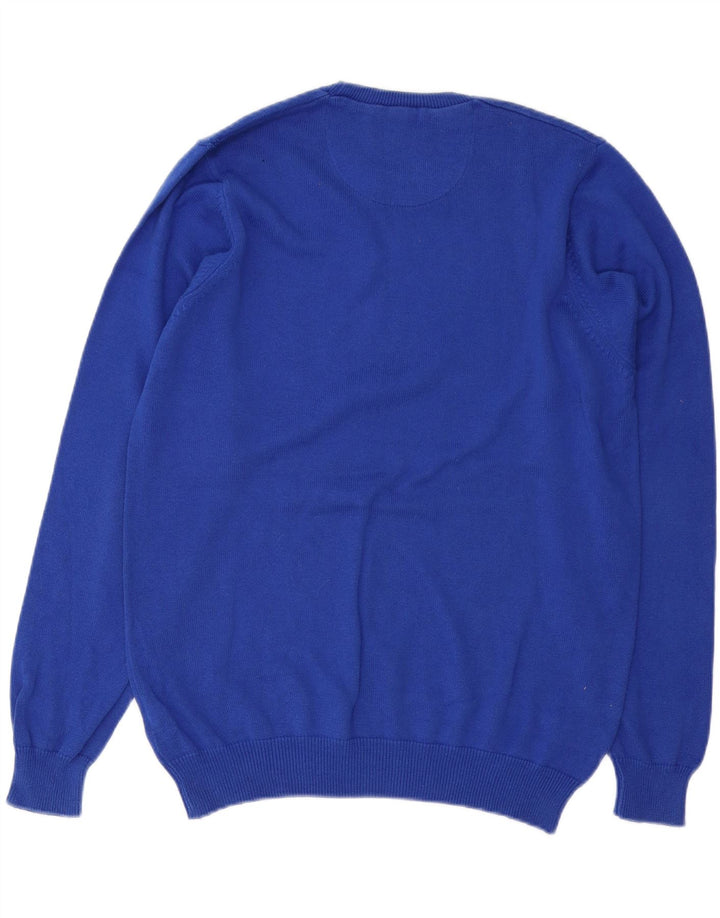 Maglione maglione girocollo da uomo Marks & Spencer blu Harbour blu medio