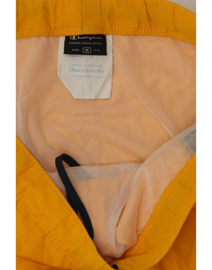 Pantaloncini da bagno grafici da uomo Champion in poliestere color block giallo medio