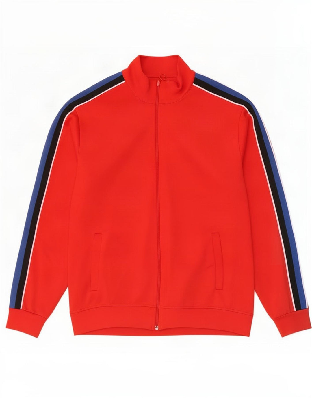 Giacca da tuta da uomo Zara grande in poliestere color block rosso