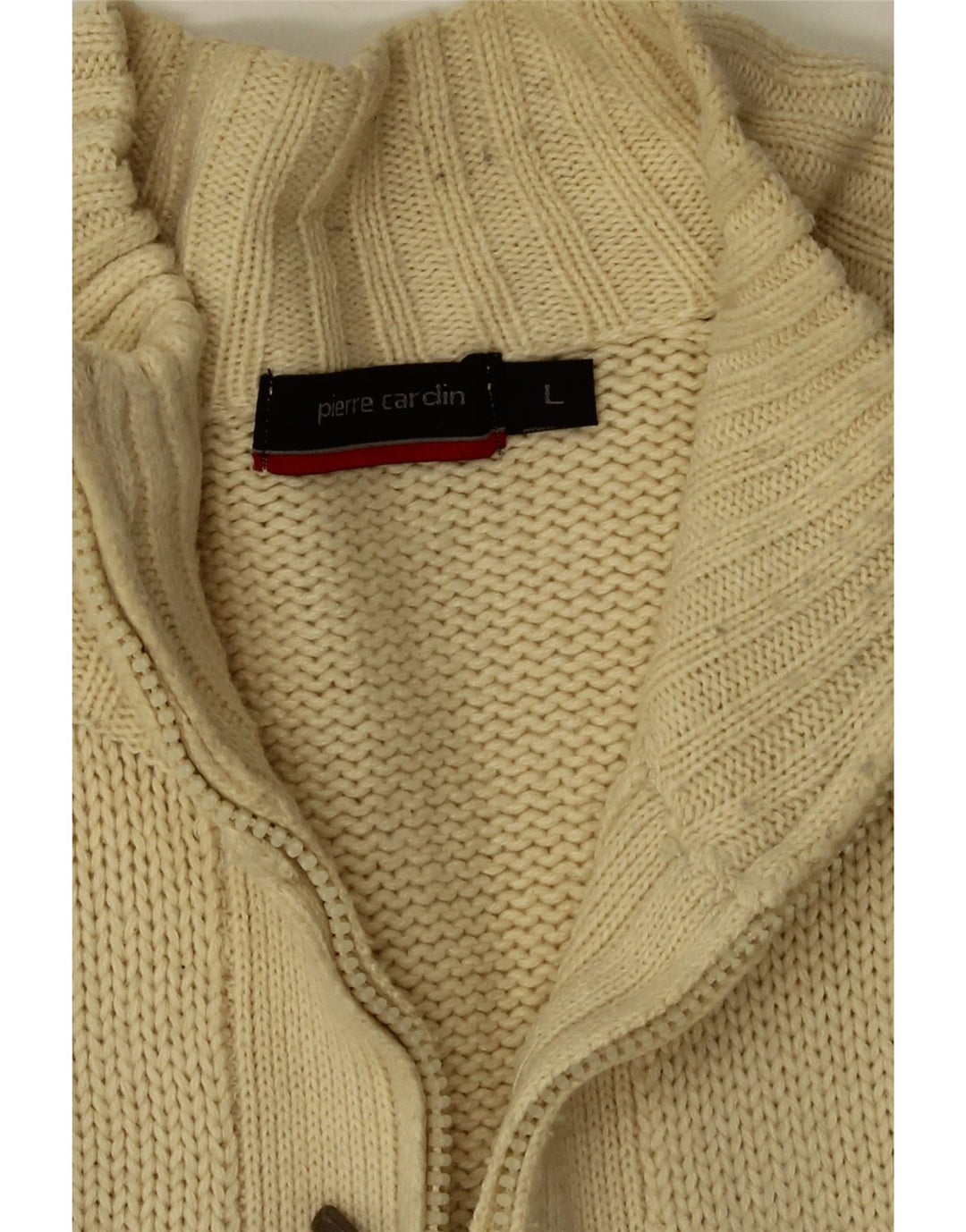 Maglione cardigan da uomo Pierre Cardin grande acrilico beige