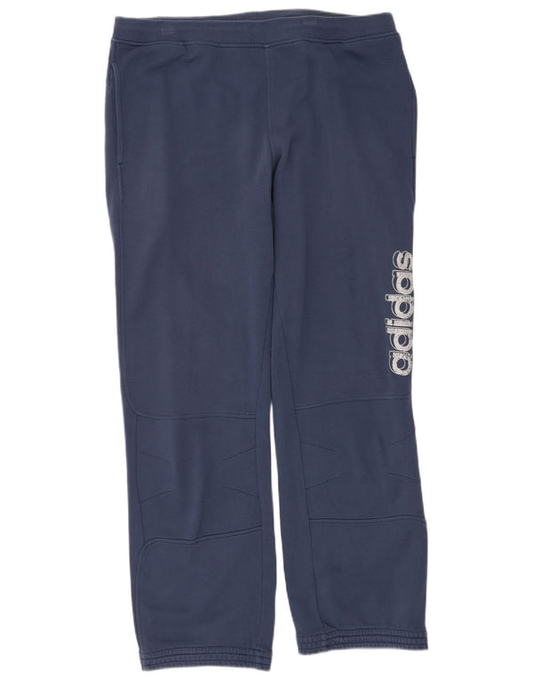 Pantaloni da tuta grafica da uomo Adidas Joggers grandi in cotone blu navy