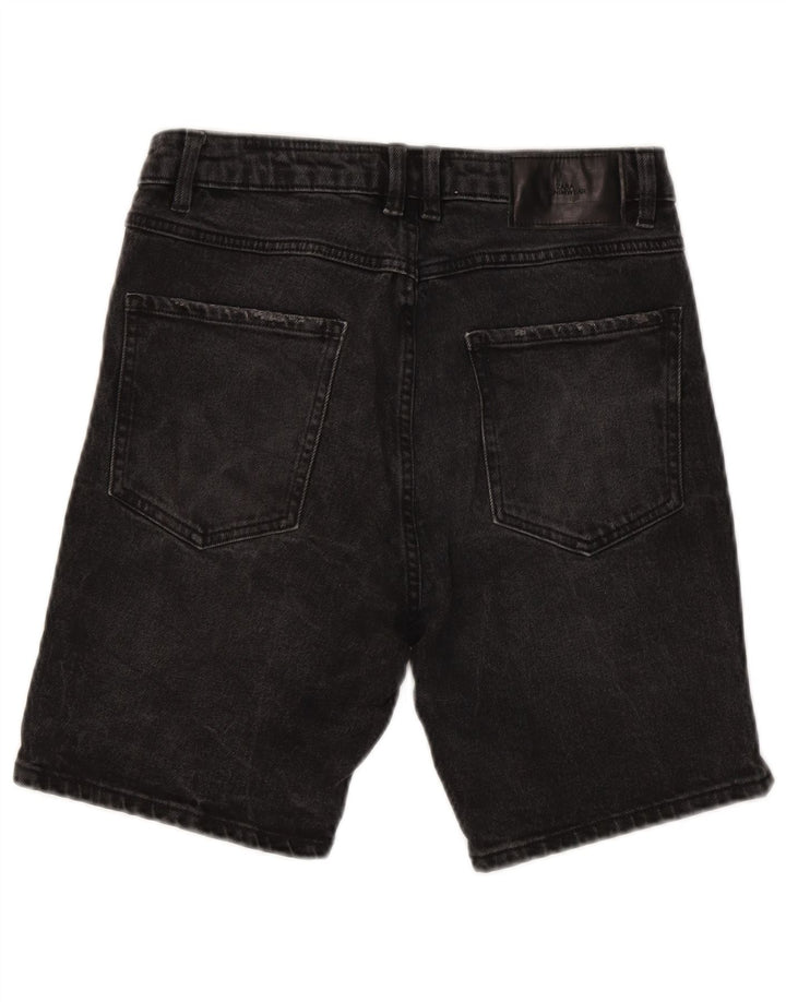 Pantaloncini di jeans da uomo Zara EU 38 piccoli W30 cotone nero