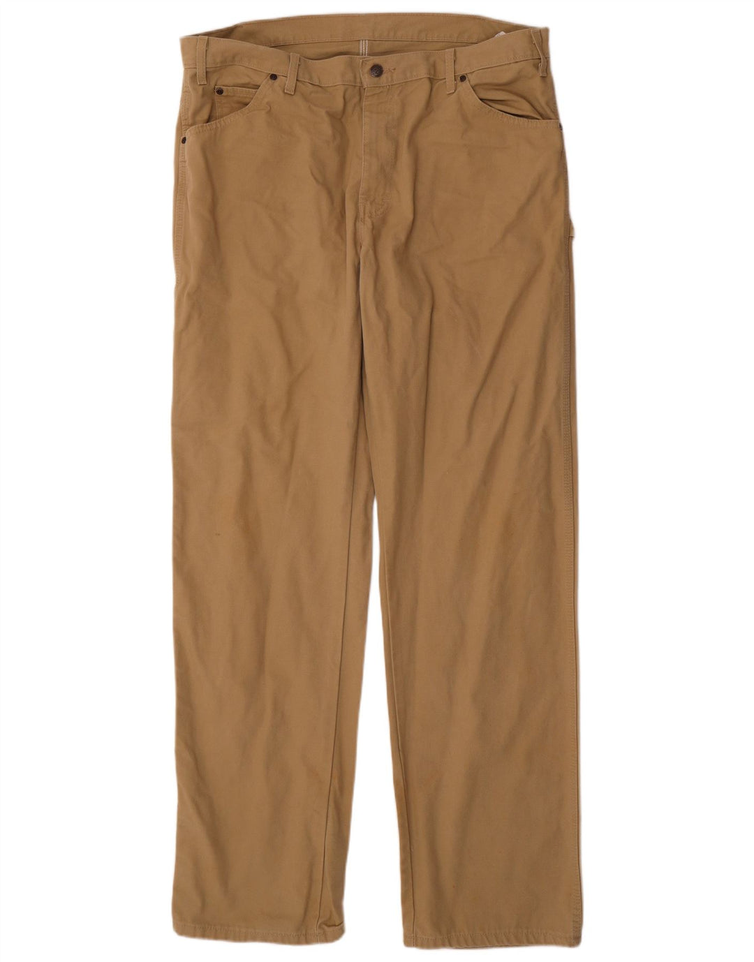 DICKIES Pantaloni cargo dritti da uomo W38 L36 Cotone beige