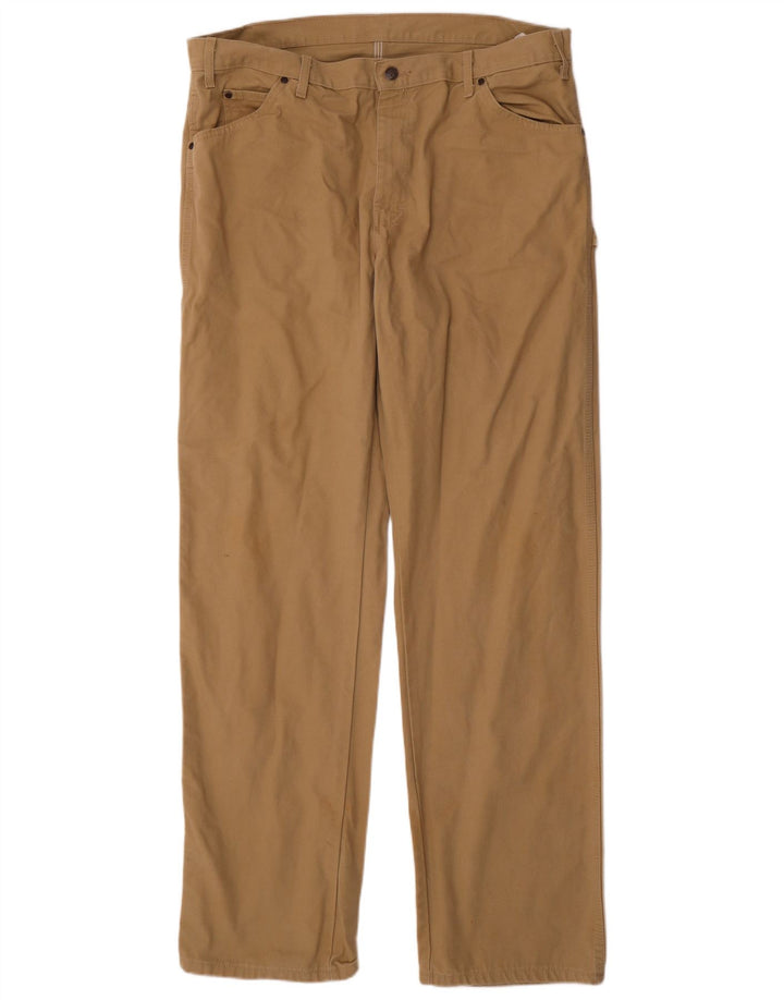 DICKIES Pantaloni cargo dritti da uomo W38 L36 Cotone beige