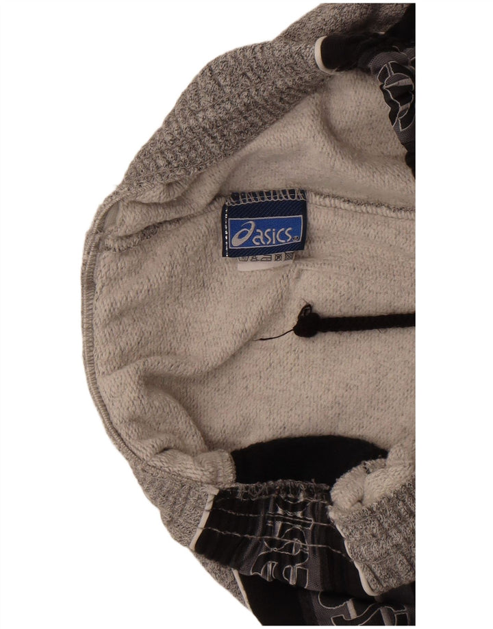 Pantaloni da tuta grafica da uomo Asics Small in cotone color block grigio