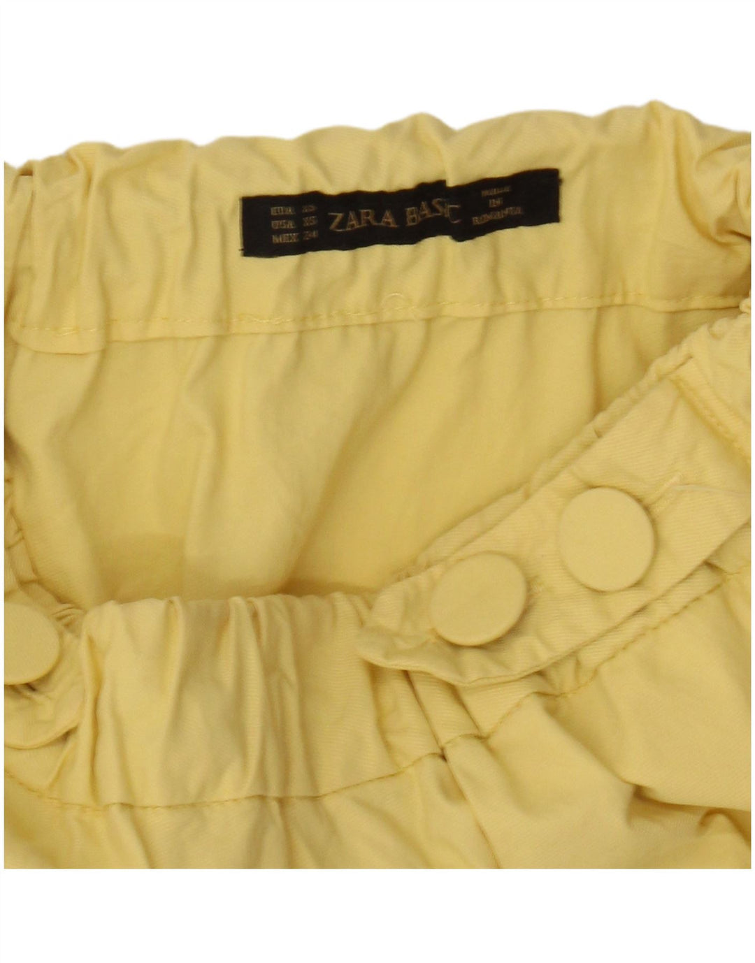 ZARA Womens A-Line Skirt XS W24 Yellow