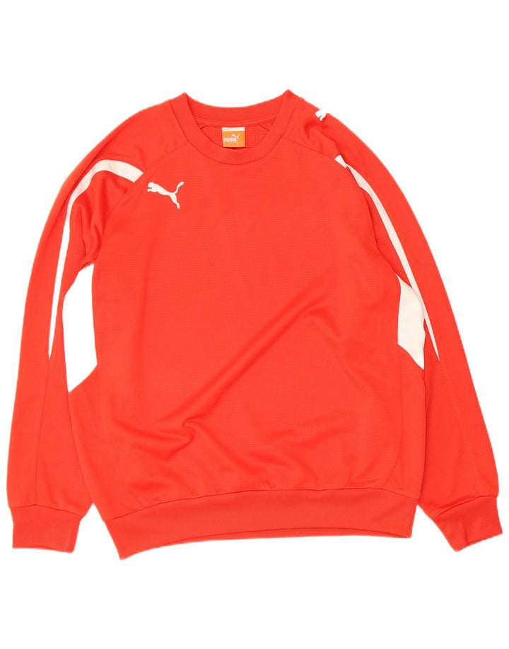 PUMA Felpa da uomo Maglione in poliestere color block rosso medio