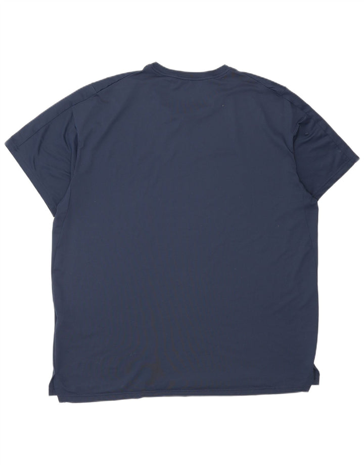 T-shirt Nike da uomo Dri Fit vestibilità standard Top XL blu navy poliestere