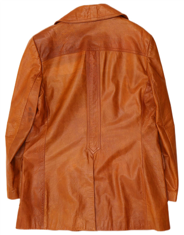 Giacca in pelle vintage da uomo UK 38 Marrone medio
